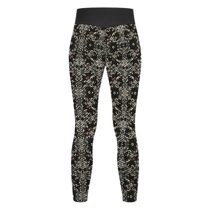 Munsieur Custom Printed Honeycomb Textured Yoga Leggings for Women