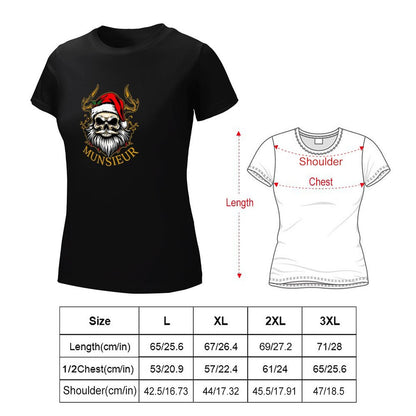 Women's Munsieur T-shirt "Seasons Santa" Christmas Collection