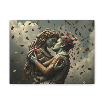 Hiasan Dinding Kanvas Romantik, Hiasan Cinta untuk Pasangan, Hadiah Rumah Unik, Hiasan Ulang Tahun, Karya Seni Perkahwinan