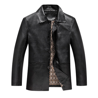 Men's Plus Size Leather Coat - Munsieur