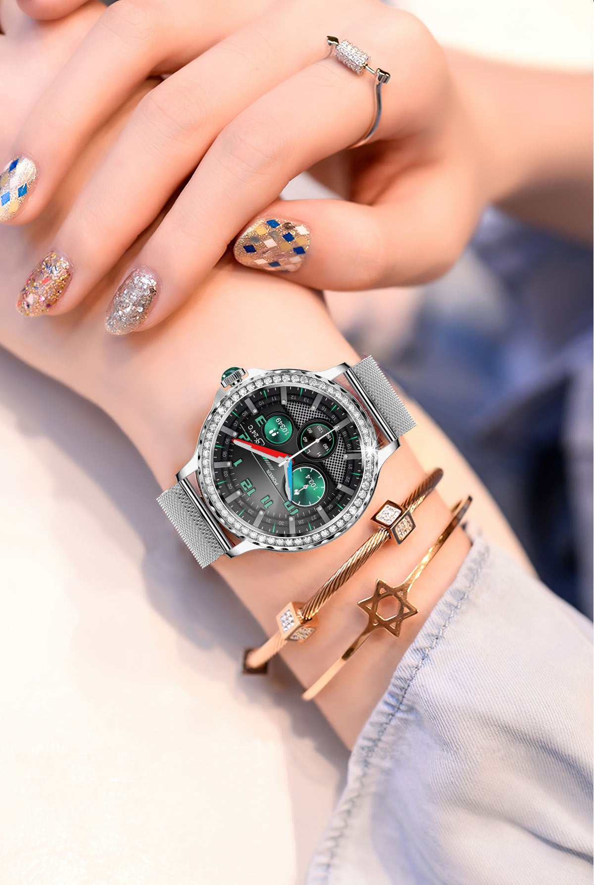 Bluetooth Calling Women's Diamond Watch