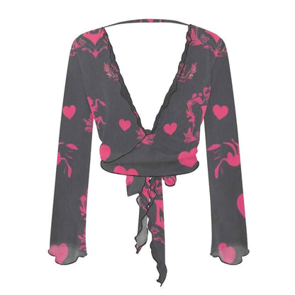 Women's tie cropped shirt
