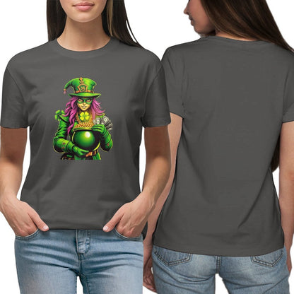 Koleksi Hari St. Patrick T-shirt Wanita "Kimberly" Mafia Leprechaun
