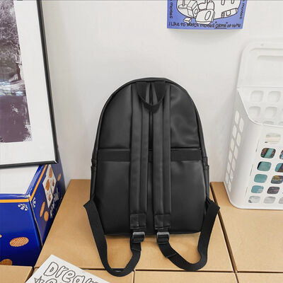 Stylish PU Leather Zip Backpack for Everyday Use - Munsieur