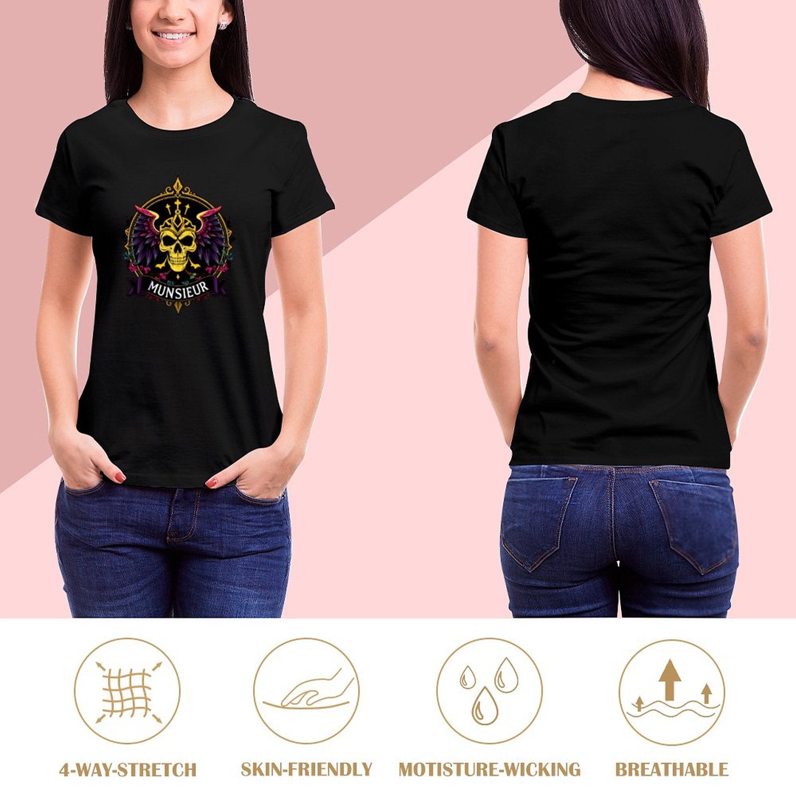 Munsieur T-Shirt for Women: Designed for Comfort, Made for Confidence for Her - Munsieur
