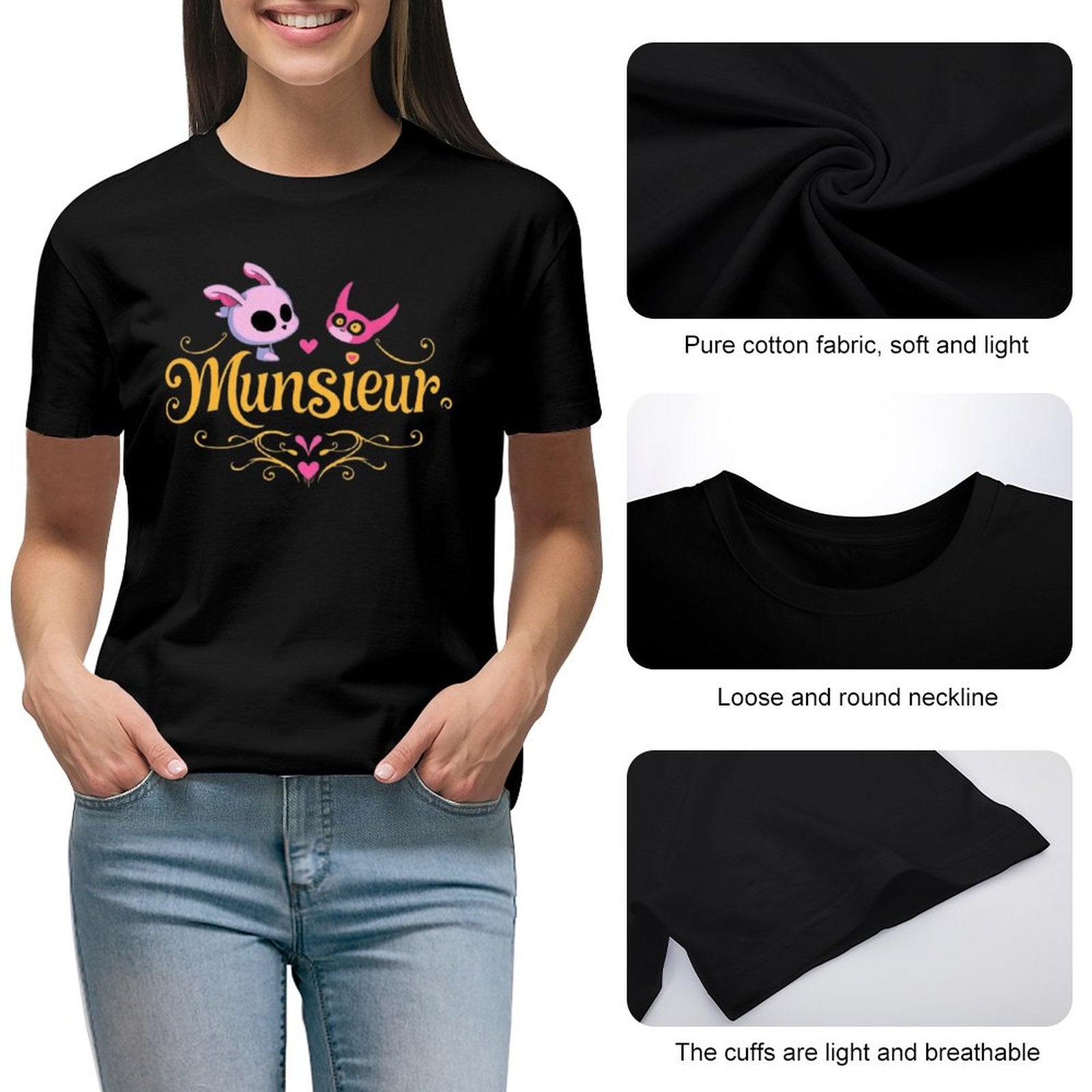 Munsieur T-Shirt for Women: Versatile, Timeless, and Ultra-Soft for Her - Munsieur