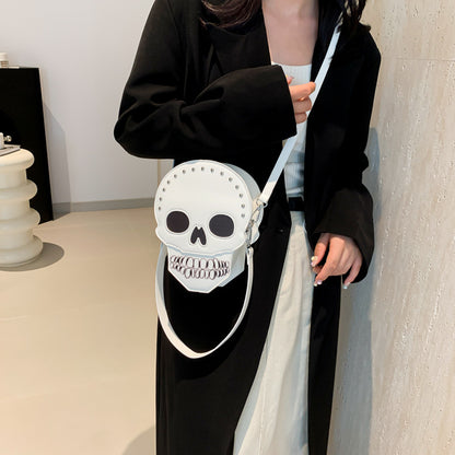 Halloween Skull Crossbody Bag - Gothic Messenger Shoulder Bag for Women