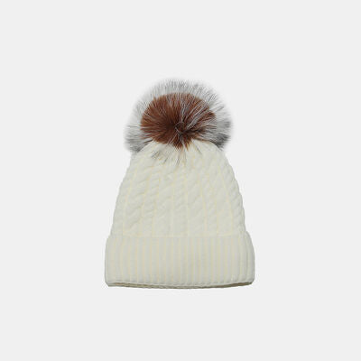 Cable Knit Winter Hat with Pompom - Munsieur