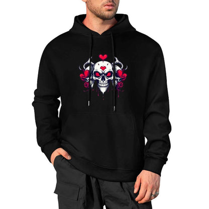 Munsieur Bleeding Royalty: Skull Hoodie for Men - Munsieur