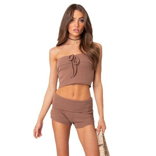 Camisole American Super Two-piece T-shirt Set