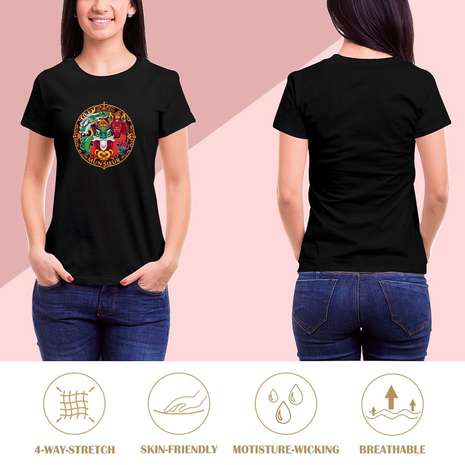Munsieur T-Shirt for Women: Lightweight, Breathable, and Ultra-Stylish for Her - Munsieur
