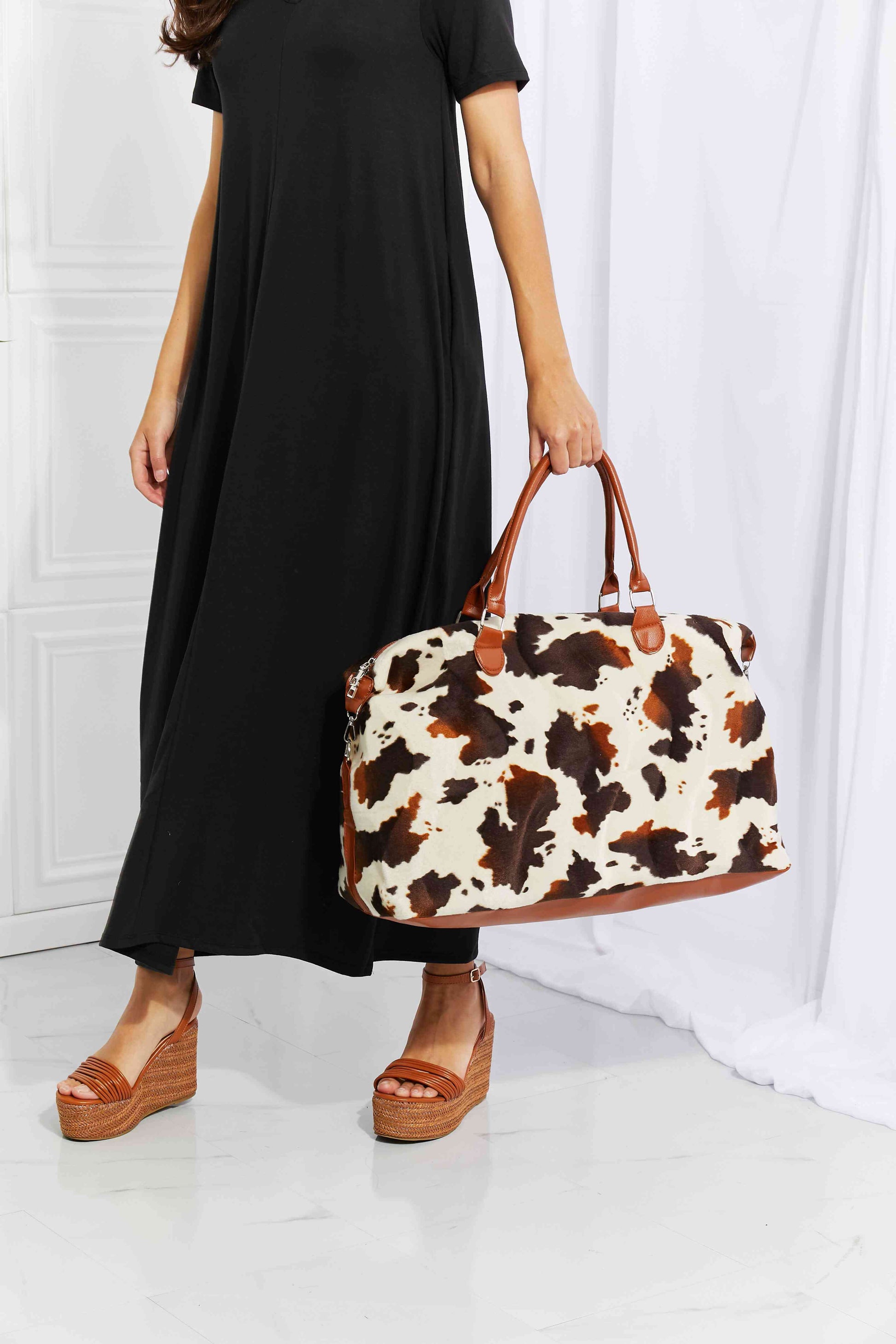 Animal Print Plush Weekender Bag - Munsieur