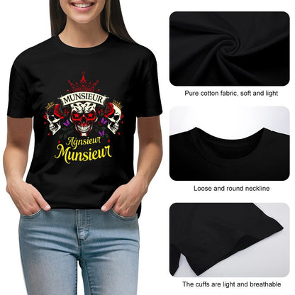 Munsieur Women's Custom T-Shirt "Agnsieur" Streetwear for Her