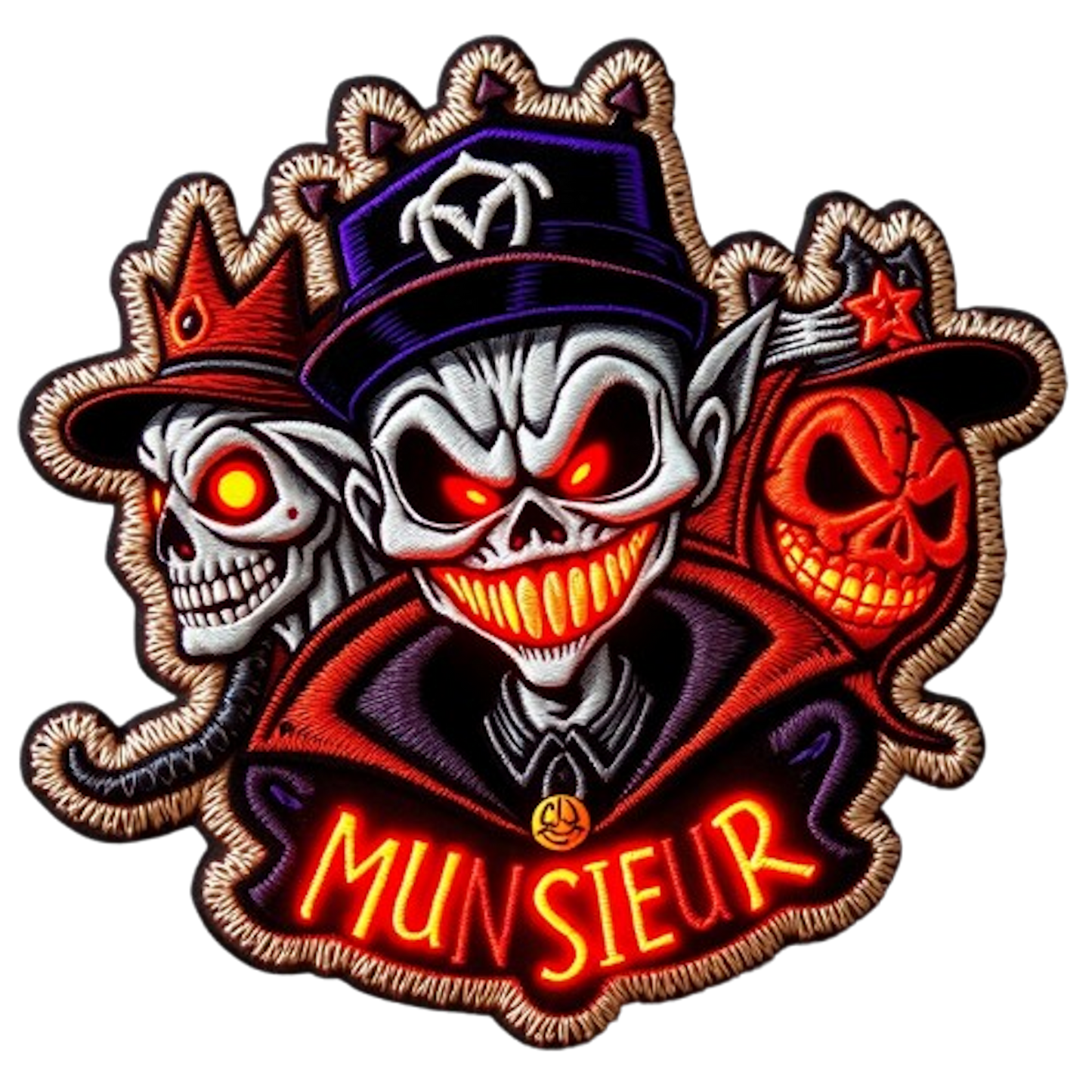 Men's Halloween Print Premium Joggers (Embroidered)
