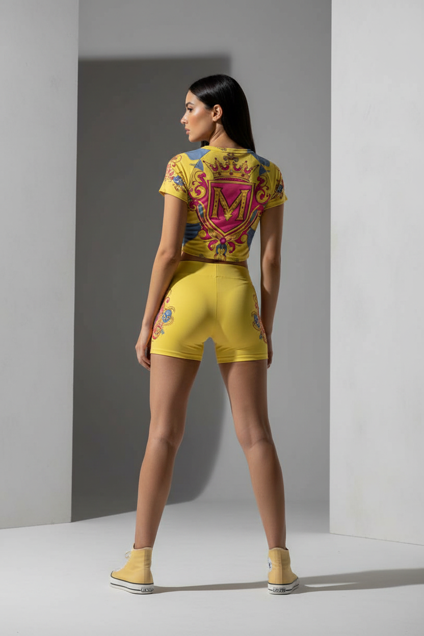 MUNSIEUR Tight cropped navel-baring T-shirt