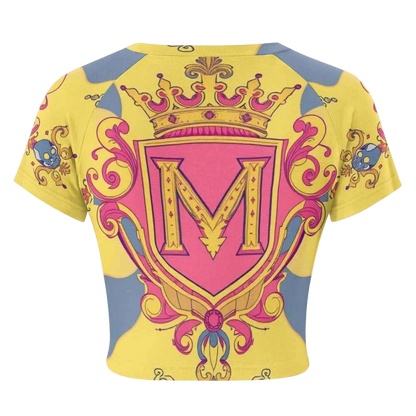 MUNSIEUR Tight cropped navel-baring T-shirt