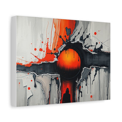 Abstract Sunset Canvas Art, Modern Wall Decor, Unique Home Decoration, Gift for Art Lovers, Contemporary Canvas Print, Living Room Accent