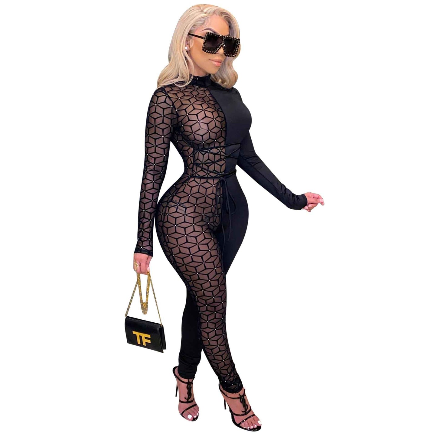 Slim Fit One Piece Nightclub Uniform Jumpsuit