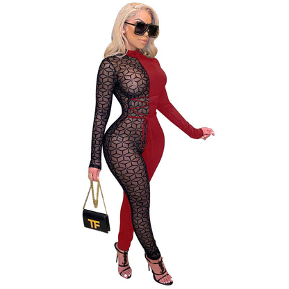 Slim Fit One Piece Nightclub Uniform Jumpsuit