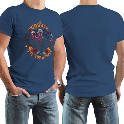 Munsieur Men's Tee Thanksgiving Collection "Gobble Til' You Wobble"