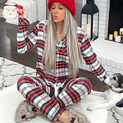 Christmas Striped Pajamas for Women