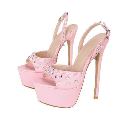 Fashion Metal Rivet Stiletto Women's High Heels
