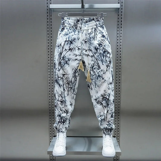 Men's Summer Loose fit Floral Patterned Casual Harem Pants