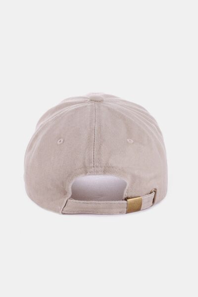 Zenana Washed Embroidered City Baseball Cap - Munsieur