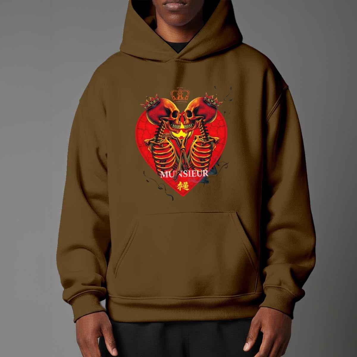 Unisex Halloween Pullover Hoodie Sweatshirt with Micro-Fleece Lining by MUNSIEUR