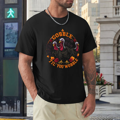 Munsieur Men's Tee Thanksgiving Collection "Gobble Til' You Wobble"