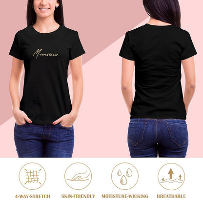 Women's Munsieur Brand T-shirt Comfortable Cotton Casual Streetwear