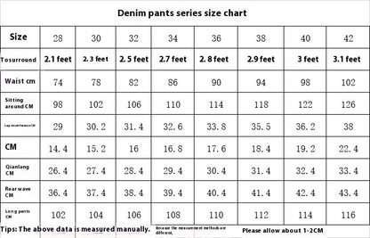 Men's Embroidery Float Fashionable Denim Pants