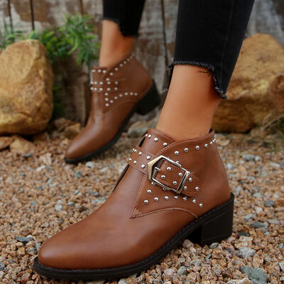 Studded Buckle Chelsea Boots - Munsieur