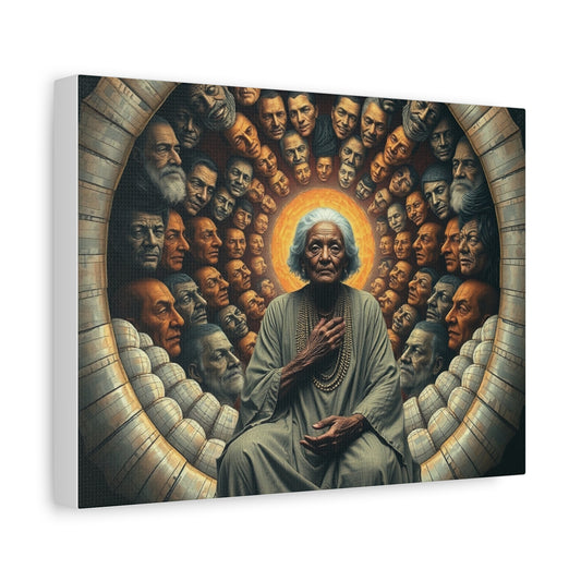 Spiritual Art Canvas Print, Wall Decor, Meditation Artwork, Ethereal Home Decor, Mindfulness Gift