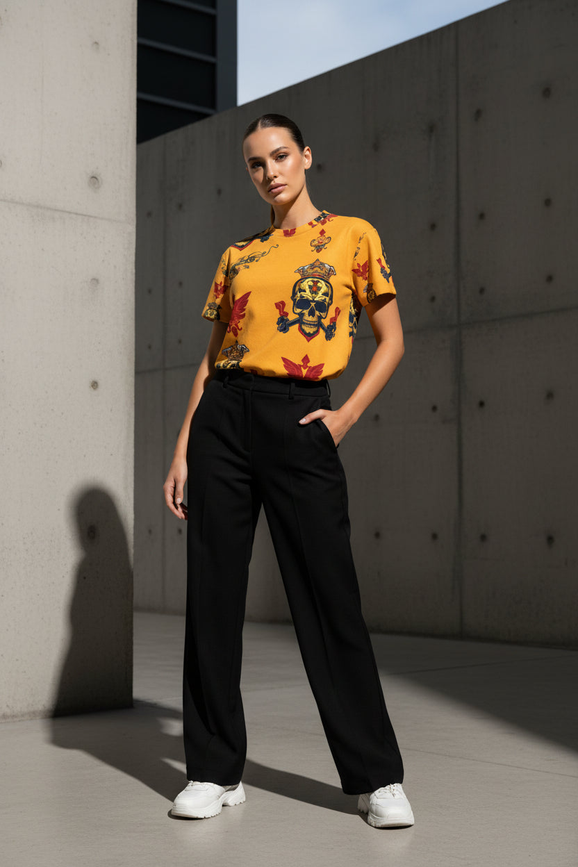 All-Over Print Women's Round Neck T-Shirt | 190GSM Cotton