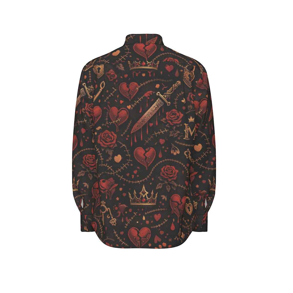 All-Over Print Men's Long Sleeve Shirt | 115GSM Cotton poplin