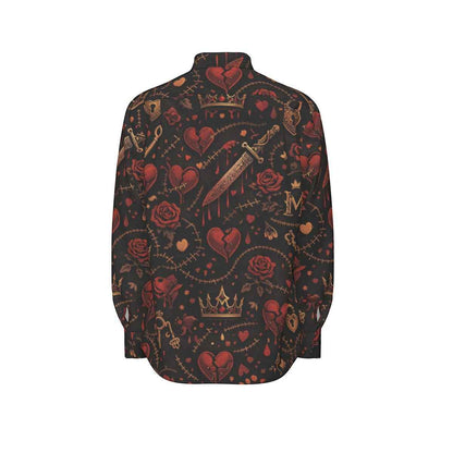 All-Over Print Men's Long Sleeve Shirt | 115GSM Cotton poplin