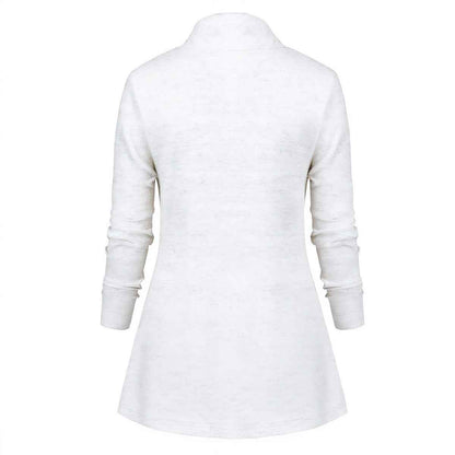 All-Over Print Women's Draped Long Sleeve Top
