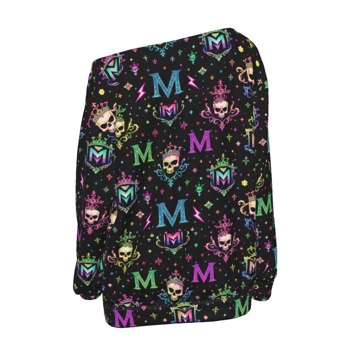 All-Over Print Women's Off-Shoulder Sweatshirt