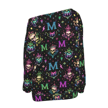 All-Over Print Women's Off-Shoulder Sweatshirt