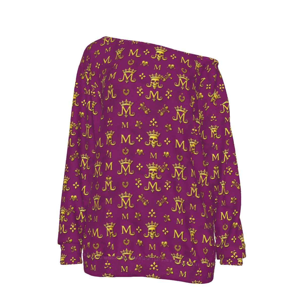 MUNSIEUR All-Over Print Women's Off-Shoulder Sweatshirt