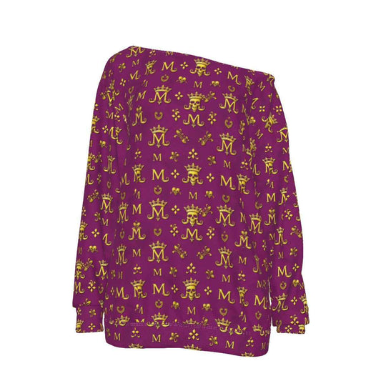 MUNSIEUR All-Over Print Women's Off-Shoulder Sweatshirt