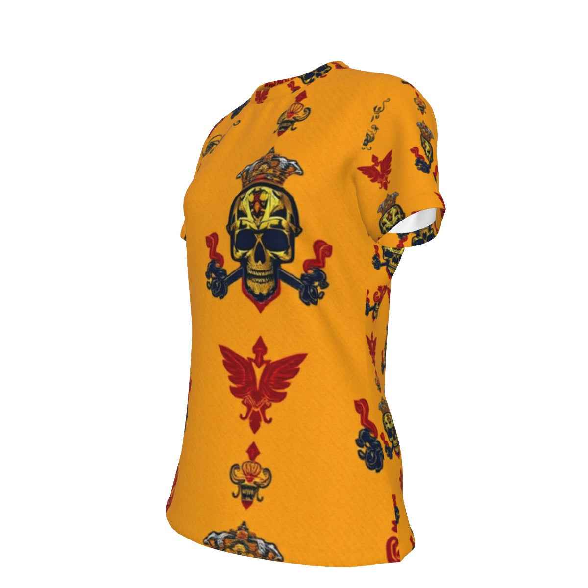 All-Over Print Women's Round Neck T-Shirt | 190GSM Cotton
