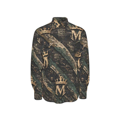 All-Over Print Men's Long Sleeve Shirt | 115GSM Cotton poplin