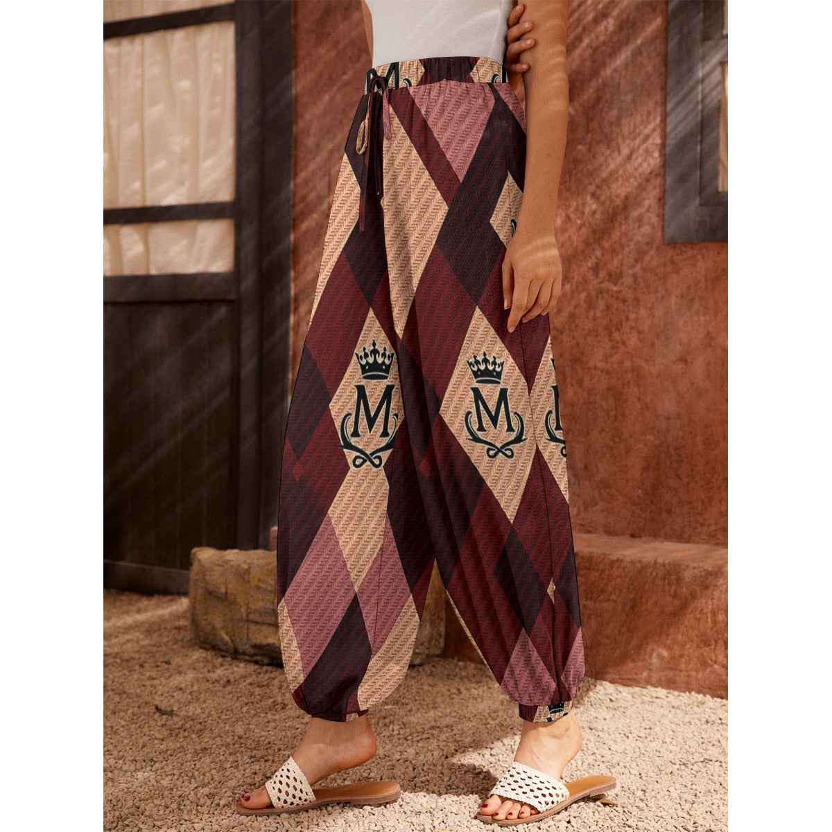 All-Over Print Women's Carrot Pants with Pockets