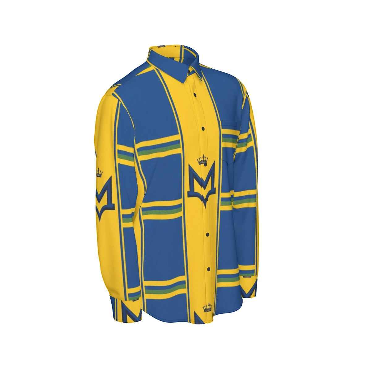 MUNSIEUR All-Over Print Men's Long Sleeve Tee Cotton