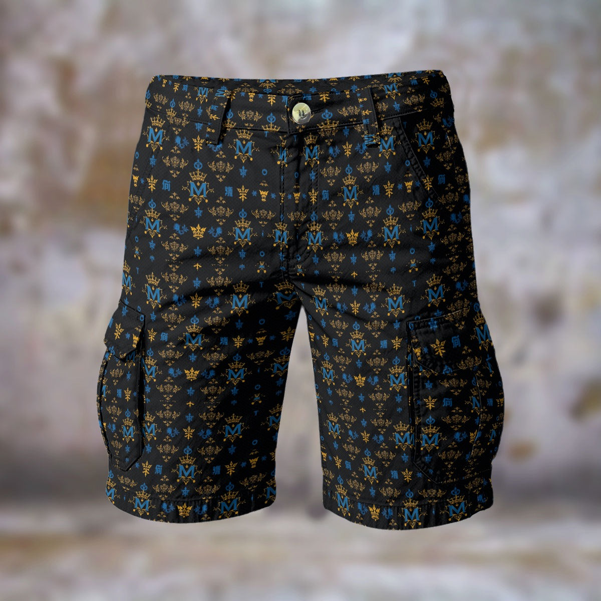 Munsieur Men's Cargo Shorts - Durable Denim-Like Fabric, Multiple Pockets, Relaxed Fit