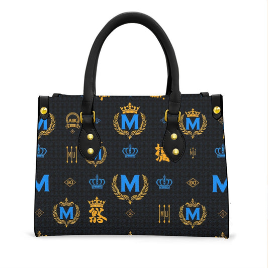 Munsieur Women's Sleek PU Tote Bag with Black Handle and Zip Pocket