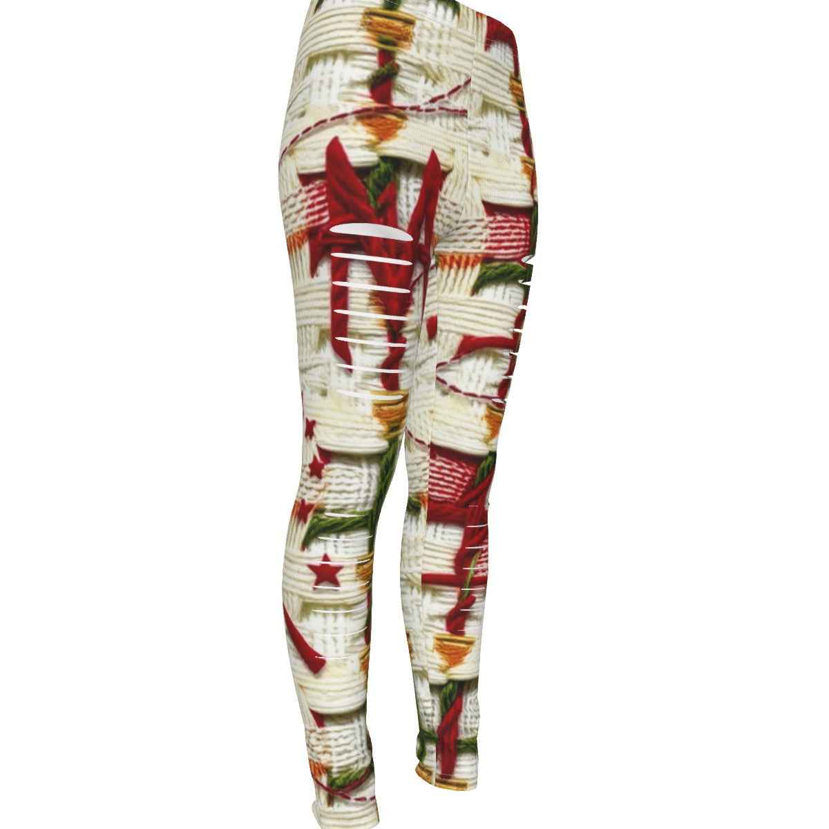 All-Over Print Women's Ripped Leggings