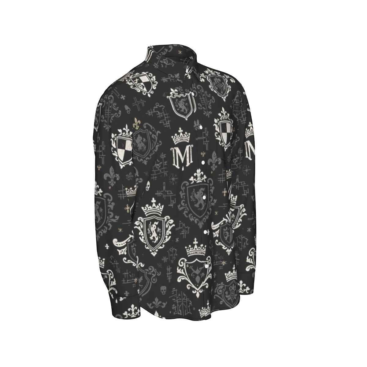 All-Over Print Men's Long Sleeve Shirt | 115GSM Cotton poplin